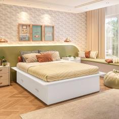 Cama Infantil Casal com 4 Gavetas Gades Yescasa Branco