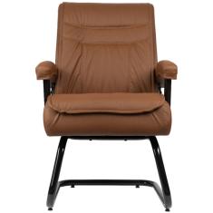 Cadeira Interlocutor para Escritório com Mola Ensacada Marrom