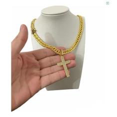 Cordão Feminino + Pingente 10mm Grumet Banhado A Ouro 18k - ToJoia18k