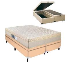 Cama Baú Bege Arezzo Queen Molas Ensacadas Portobel