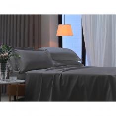 Jogo De Cama 300 Fios Algodão Percal Nobless Appel Grafite - Queen