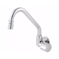 Torneira Cozinha De Parede Bica Móvel 1/4 De Volta Cromada