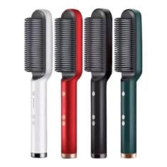 Chapinha escova alisadora de cabelo pente elétrico portátil