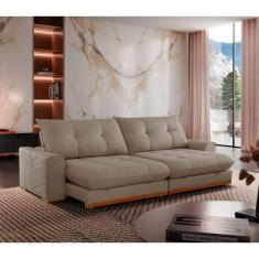 Sofá Argo Veludo 02 Módulos 80 Cm B25cm Meu Sofá Online B002 Veludo Capuccino