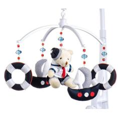 Móbile para berço musical e giratório Urso Marinheiro - Sleepbaby Móbi