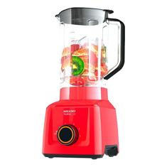 Liquidificador Mallory Taurus 1000 – 900W, Jarra 3,1L, 4 Velocidades, Função Ice Crush, Autolimpeza, Lâminas de Aço Inox – Vermelho - 220V