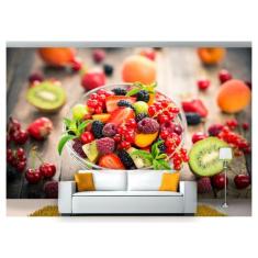 Papel De Parede Mix De Frutas Vitaminas 3D Al90 - Você Decora