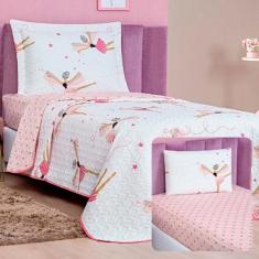 Kit Cobre Leito + Jogo De Lençol Infantil Bouti 4 Peças - Bia Enxovais