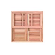 Janela Guilhotina Com Ferragem JE821 Esel 100cmx120cmx12cm Natural