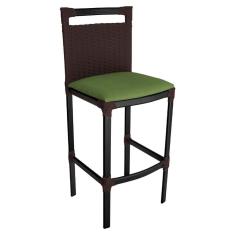 Banqueta Alta Vigor em Alumínio e Corda Náutica Marrom