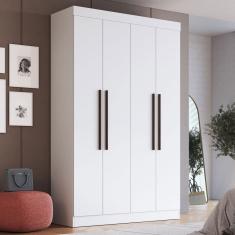 Guarda-Roupa Solteiro Orlando 4 Portas 2 Gavetas Branco - Doripel