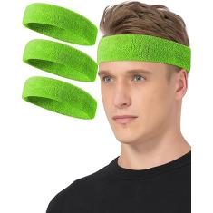 Tanluhu Faixas de cabelo esportivas para malhar, execise, tênis, basquete, corrida – tecido felpudo atlético de algodão para homens e mulheres