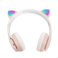 Fone Infantil Gatinho Led Colorido Menina E Menino Bluetooth - Inova, 