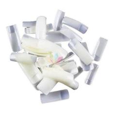 500 Tips Reta Unha Postiça Natural Refil Square Meia Lua - Mr Vendas, 