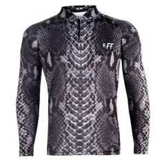 Camiseta de pesca sublimada king brasil manga longa - kff70, Preto, M