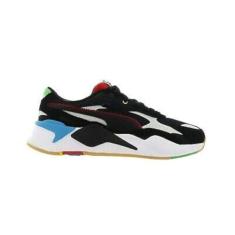 PUMA Tênis masculino RS-X³ WH Preto Branco 373308-02, Preto, 43