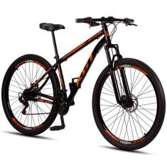 Bicicleta Aro 29 KGT Shift Aço Carbono 21 marchas Freios a Disco Suspe