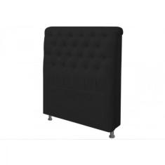 Cabeceira Paris Box Solteiro 90cm Corino corino Preto