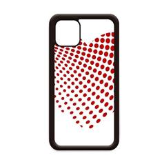 Capa Red Radiate Dots Dia dos Namorados para iPhone 12 Pro Max para Apple Mini Mobile Case Shell