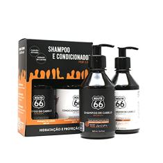Kit Shampoo e Condicionador de Cabelo - com Carvão Ativado - Route 66 - Viking