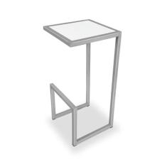 Banqueta Banco Alto Rochester Cozinha Área Gourmet Prata e Branco - Ge