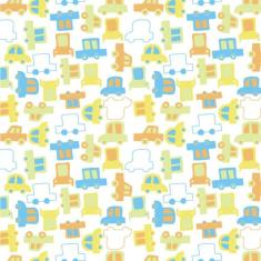 Papel de Parede Adesivo Infantil Carrinhos 2,70x0,57m - Quartinhos