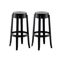 Banqueta Sala de Jantar Shine UZ8007 Kit 2 Un Preto - Kappesberg