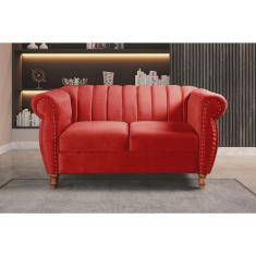 Namoradeira Realeza Sofá Chesterfield Decoração Sala Recepção Estilo Retrô