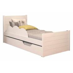 Cama Solteiro Elza c/Auxiliar Branco - Cimol