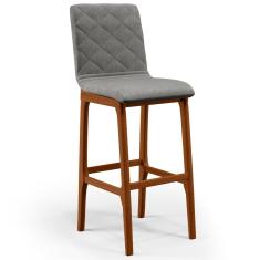 Banqueta Alta Para Cozinha Zoe B04 Cinza Escuro