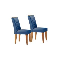 Cadeira Sala De Jantar Londrina Kit 2 Un Imbuia-veludo Creme Rufato