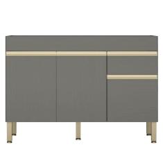 Balcão Gabinete Para Pia Sem Tampo 120cm Lina K02 Gris - Mpozenato