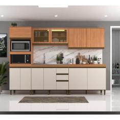 Cozinha Completa 5 Peças 11 Portas com Torre Quente e Vidro Reflecta C