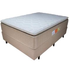 Cama Box Casal + Colchão Emperor Relaflex 138x188x59 Ortopédico