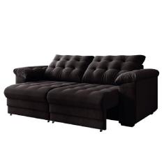Sofá Retrátil e Reclinável Bipartido 3 Lugares 2,30m Suede Veludo Coli