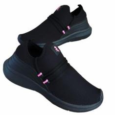 Tênis calce fácil feminino caminhada academia dia a dia-Feminino