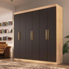 Guarda Roupa Casal Lisboa 6 Portas 2 Gav - Quarta Divisão Móveis, Teka