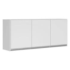 Armário Aéreo 120cm Mdf 03 Portas Branco Tx Fosco