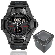 Relógio Masculino G-Shock Smael 1805 Militar Sport Anti-Shock Dual-Time Black Ops