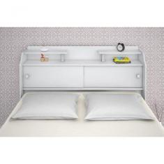 Cabeceira Box Casal Elisa Branco Ou Branco/preto