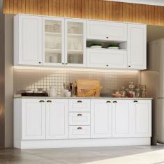 Cozinha Compacta Americana 11 Portas 3 Gavetas Branco - Henn