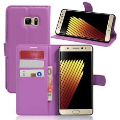 Capa para Samsung Galaxy Note6 – Capa flip carteira de couro PU para Samsung Galaxy Note6, capa de proteção de telefone estilo empresarial, capa com [compartimentos para dinheiro e cartão] (JFC10-9)