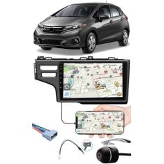 Multimídia 9" Polegadas Honda Fit 2015 à 2020 Espelhamento USB Bluetoo