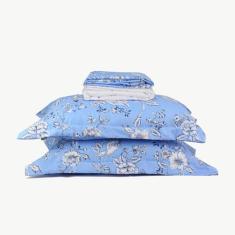 Jogo de Cama Solteiro Percal 400 Fios 3 Pçs  Estampado - Casa Di Valle