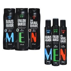 Kit Cuidado Íntimo Masculino 3 Sabonete Líquido 3 Perf Cueca - Apinil