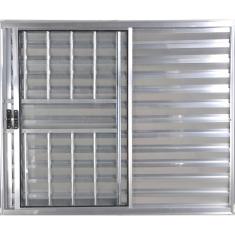 Janela Veneziana De Alumínio 3 Folhas C/Grade Brilhante