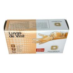 Descarpack Luva De Vinil Sem Pó Tamanho P 100 Unidades Multicolorido