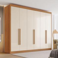 Guarda Roupa Casal MDF 6 Portas 8 Gavetas Bergamo - Conquista Móveis