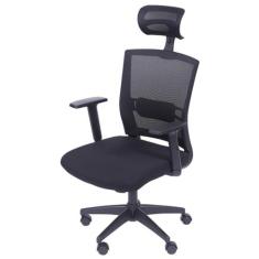 Cadeira Office Regulavel Tela Com Tecido Mesh Preta Base Nylon - 39218