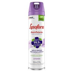 Lysoform Lavanda, Desinfetante Aerossol, Desinfetante para superfícies, 360ml